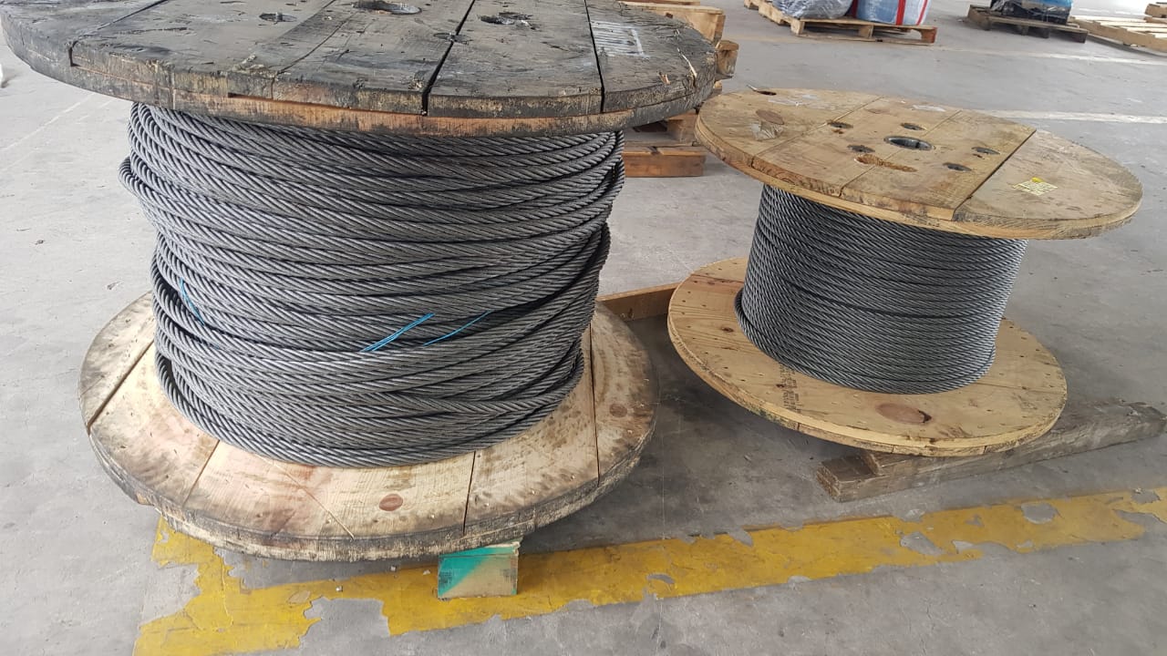 Cable de acero tipo Halcón o Cobra Serie 6x19 Alma de Fibra - 5/8'' 1m