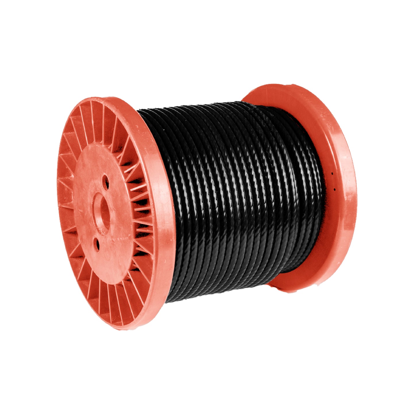 Cable de acero galvanizado PREMIUM 7x19 1/8'' a 3/16'' - Nylon - 50m - Color:Negro