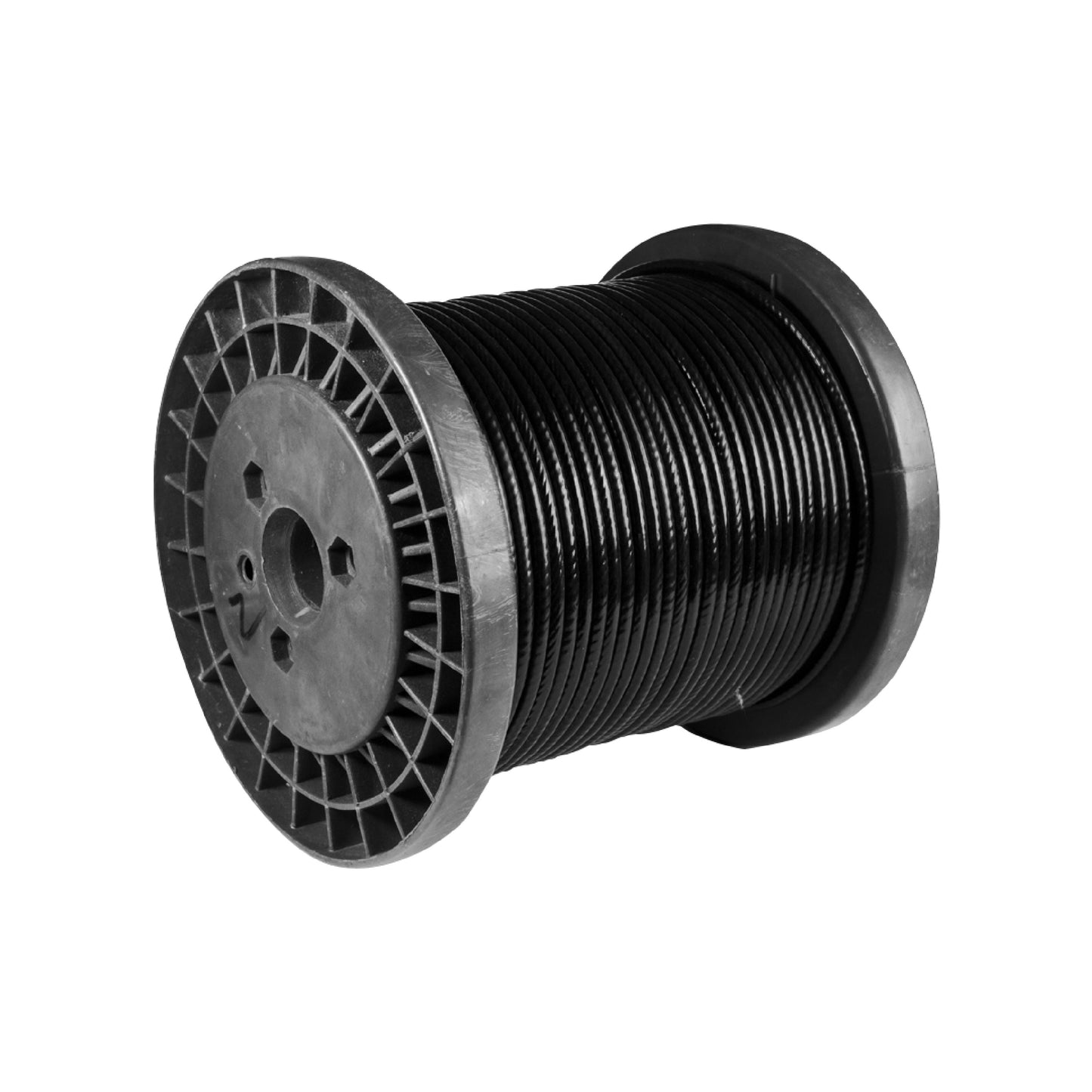 Cable de acero galvanizado 7x19 1/8'' a 3/16'' - Nylon - 150m - Color:Negro