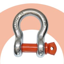 Grilletes acero forjado galvanizado 4t con perno roscado 1'' (1 pieza)