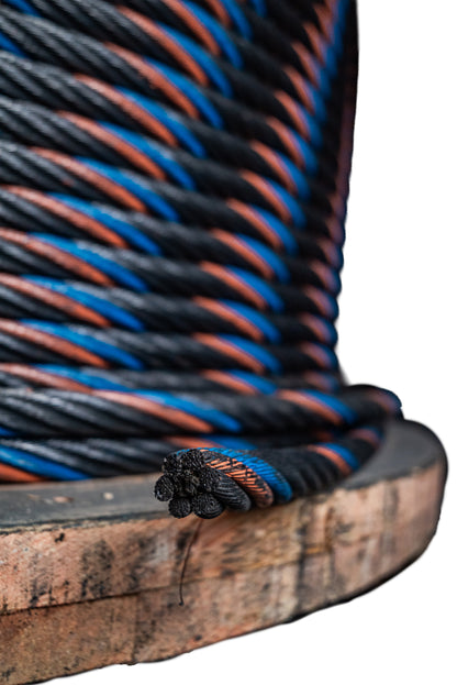 Cable de acero tipo Águila o Cascabel Serie 6x36 Alma de Acero - 1/2''