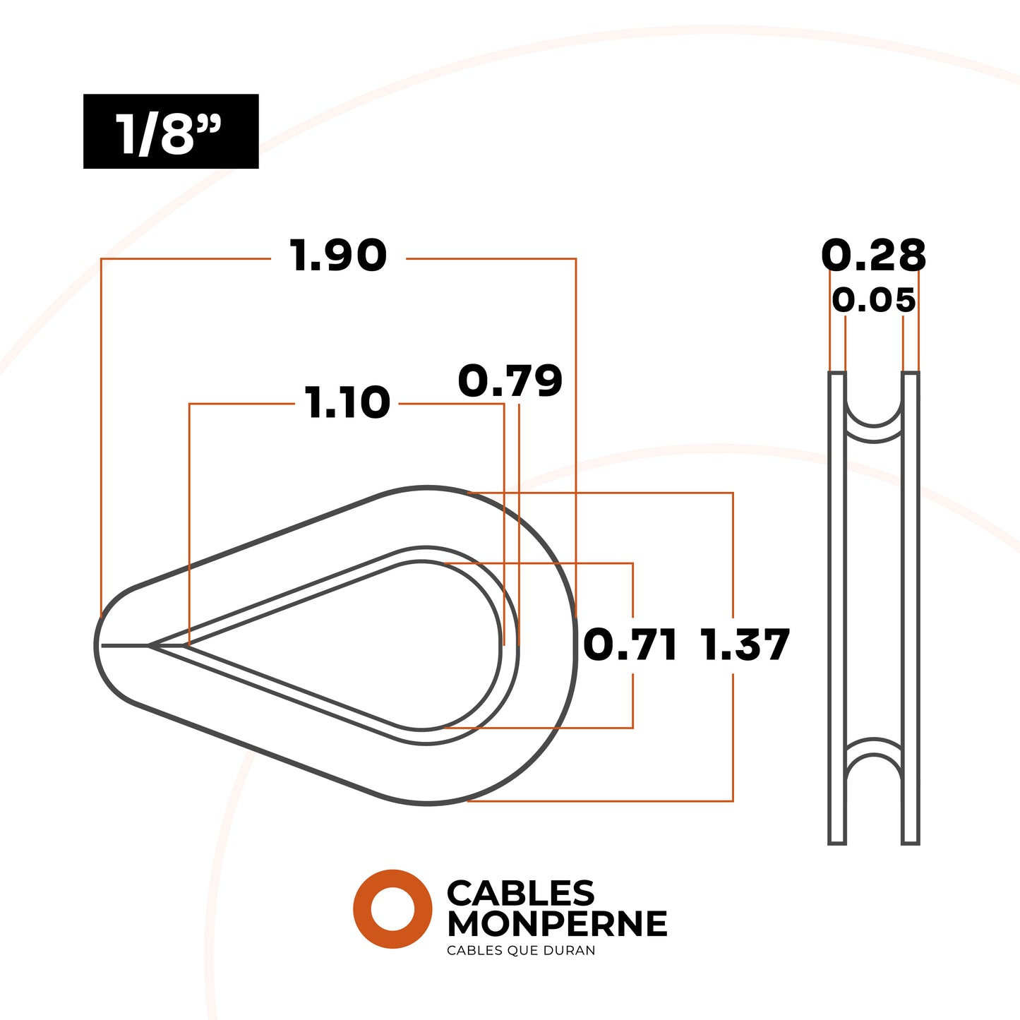 Rozadera ligera de 1/8" (50 piezas)